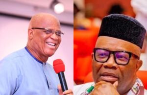 Governor Umo Eno Congratulates Senate President-Elect, Godswill Akpabio, CON