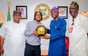 Governor Sanwo-Olu Receives CAF Player of the Year, Ademola Lookman