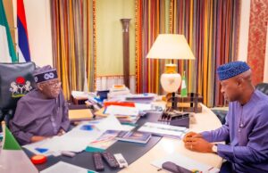 Tinubu Meets Ekiti Governor, Pledges Support for State’s Development Agenda Photo credit: