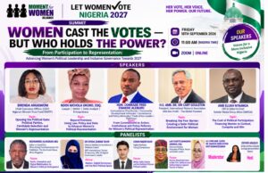 Let Women Vote Nigeria Calls for Equal Representation in Political Leadership Ahead of 2027